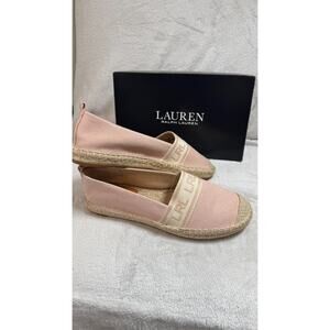 Lauren Ralph Lauren NEW Womens Shoes Sz 8 Pink Caylee Slip-on Espadrilles Canvas